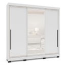 Ver imagem 2 de Roupeiro Valência 3 Portas Correr com Espelho 217x213cm Branco 240854