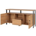 Ver imagem 5 de Aparador Buffet para Sala de Jantar 2 Portas Industrial Marion D03 Freijó Preto Fosco - Lyam Decor