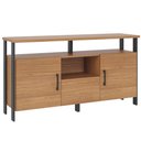 Ver imagem 4 de Aparador Buffet para Sala de Jantar 2 Portas Industrial Marion D03 Freijó Preto Fosco - Lyam Decor
