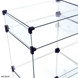 Balcão de Atendimento Modulado em Vidro com Porta Bijuteria - 1,60 x 1,00 x 0,30 - 3