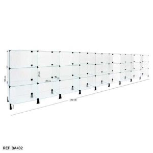 Balcão de Atendimento em Vidro - 4,50 X 1,00 X 0,40