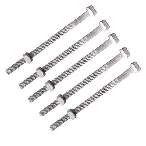 Kit 5 Parafuso Galv Fogo Poste Padrao 12x200mm 1/2x8" M12