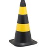 Cone sinalização 50cm preto/amararelo polietileno - Vonder - 1