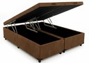 Ver imagem 1 de Cama Box Baú Casal Bipartido 69 Diversas Cores (138x188x42) - Suede Marrom