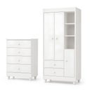 Ver imagem 2 de Quarto de Bebê com Guarda Roupa 3 Portas e Cômoda 100% MDF Encanto