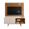 Painel para Tv Maia com Rack Aldan - Colibri Móveis - Freijó/off White - 2