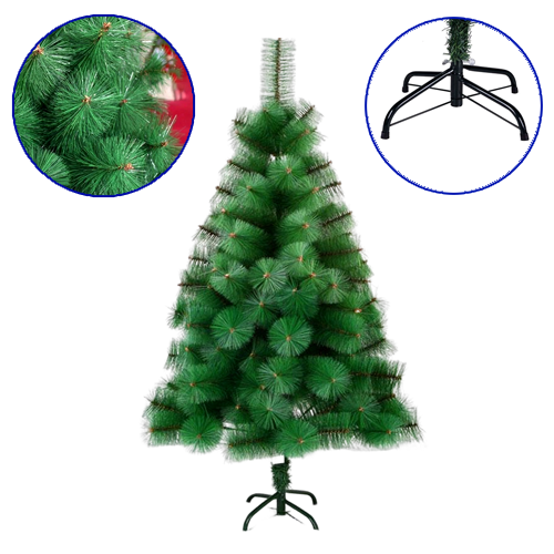 Árvore de Natal Modelo Pinheiro Luxo Canadense 1.50m 150 Galhos Verde Base de Metal - 3