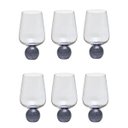 Ver imagem 1 de Kit 06 Taças de Vidro Base Esfera Azul 440ml 15,5cm 17158-Pl