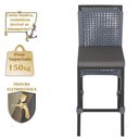 Ver imagem 4 de Mesa Bistro e 2 Banquetas Roma Preta Corda Náutica 11 Prata