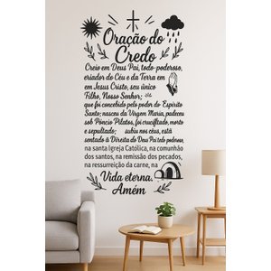 Adesivo Decorativo Religioso Oração do Credo Parede Sala Quarto