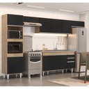 Ver imagem 2 de Armário de Cozinha Modulada 5 Peças CP16 Balcão sem Tampo Castanho/Preto - Lumil Lumil Móveis