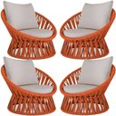 Ver imagem 1 de 04 Poltrona Área Externa Monza Alumínio Pintura Corda Náutica