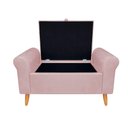 Ver imagem 3 de Recamier Bau Rio 120cm Solteiro Suede Madeira Rose Inova Decor