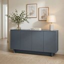 Ver imagem 2 de Buffet Aparador 4 Portas Moderno 120cm Azul Ardósia