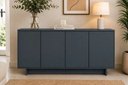 Ver imagem 1 de Buffet Aparador 4 Portas Moderno 120cm Azul Ardósia