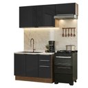 Ver imagem 2 de Armário de Cozinha Compacta 180 Cm Rustic/preto Lux Madesa 03