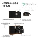 Ver imagem 4 de Armário de Cozinha Compacta 180 Cm Rustic/preto Lux Madesa 03