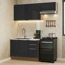 Ver imagem 1 de Armário de Cozinha Compacta 180 Cm Rustic/preto Lux Madesa 03