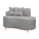 Ver imagem 2 de Sofá Namoradeira Orgânico Grécia 2 Lugares 145cm Bouclê:bouclê Cinza