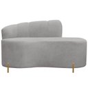 Ver imagem 3 de Sofá Namoradeira Orgânico Grécia 2 Lugares 145cm Bouclê:bouclê Cinza
