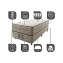 Ver imagem 3 de Cama Box Solteiro Colchão Euro + Box 88x188x71 Molas Ensacadas Cama inBox Ocean Bege