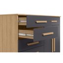 Ver imagem 4 de Cômoda 8 Gavetas 2 Portas com Cabideiro Verona