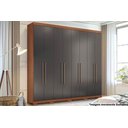 Ver imagem 1 de Guarda Roupa Casal 8 Portas e 4 Gavetas C/ Pés Master New 8.4 Jatobá - Santos Andirá