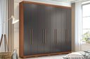 Ver imagem 1 de Guarda Roupa Casal 8 Portas e 4 Gavetas C/ Pés Master New 8.4 Jatobá - Santos Andirá