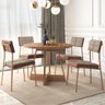 Conjunto Sala de Jantar Nairóbi 4 Cadeiras Carraro Areia/rose/nogal - 8
