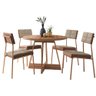 Conjunto Sala de Jantar Nairóbi 4 Cadeiras Carraro Areia/rose/nogal - 1