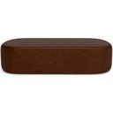 Ver imagem 3 de Kit 02 Puffs Decorativos Orgânicos para Living Quarto 140cm Doha W01 Couríssimo Marrom - Lyam Decor
