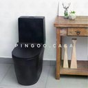 Ver imagem 7 de Kit Vaso Sanitário Monobloco Amazonita e Ducha Higiênica para Banheiro Jacuí - Preto