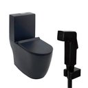 Ver imagem 1 de Kit Vaso Sanitário Monobloco Amazonita e Ducha Higiênica para Banheiro Jacuí - Preto