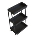Ver imagem 6 de Carinho Organizador Multiuso com 3 Prateleiras e Rodizios P1032 Preto