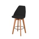 Ver imagem 3 de Kit 2 Banquetas Maysa Giratória para Bancada ou Cozinha - Tecido Preto