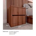 Ver imagem 4 de Cama Solteiro Cabeceira e Mesa C/ 2 Gavetas sob Medida Mdf Cor:nogueira Cadiz