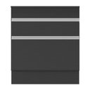 Ver imagem 5 de Balcão Cozinha para Cooktop 70cm com Rodapé 1 Porta 1 Gaveta Veneza Multimóveis V2118 Preto/branco