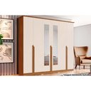 Ver imagem 1 de Guarda Roupa Casal 6 Portas e 6 Gavetas C/ Espelho Andréas Nature/off White - Henn