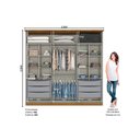 Ver imagem 2 de Guarda Roupa Casal 6 Portas e 6 Gavetas C/ Espelho Andréas Nature/off White - Henn