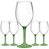 Jogo 5 Taças Acrílico Eventos Festa Boccati 560ml Boccati Verde - 1