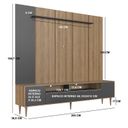 Ver imagem 3 de Rack com Painel para TV até 75 Polegadas com LED 200cmx186,7cm Rotterdam
