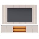 Ver imagem 3 de Painel Tv 75 Pol Led e Rack Sala Pé Metal Gior Off/freijó C05 - Mpozenato