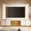 Ver imagem 5 de Painel Tv 75 Pol Led e Rack Sala Pé Metal Gior Off/freijó C05 - Mpozenato