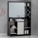 Ver imagem 1 de Gabinete Espelheira 120cm Plena Grandelite Cinza/Chumbo/Branco