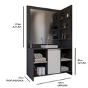 Ver imagem 3 de Gabinete Espelheira 120cm Plena Grandelite Cinza/Chumbo/Branco