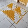 Tapete de Crochê Kit Passadeira Escada Criativa Cor: Amarelo - 1