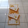 Tapete de Crochê Kit Passadeira Escada Criativa Cor: Amarelo - 3