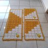 Tapete de Crochê Kit Passadeira Escada Criativa Cor: Amarelo - 2