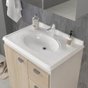 Ver imagem 3 de Gabinete de Banheiro 65cm com Lavatório Ref 690 Cewal - Branco/carvalho Berlin