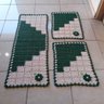 Tapete de Crochê Kit Passadeira Escada Criativa Cor: Verde - 2